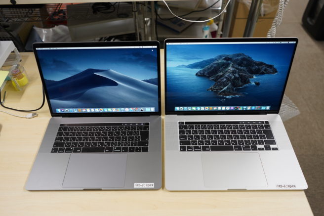 Macbook Pro 16インチと15インチを比較してみた ビデオエイペックス